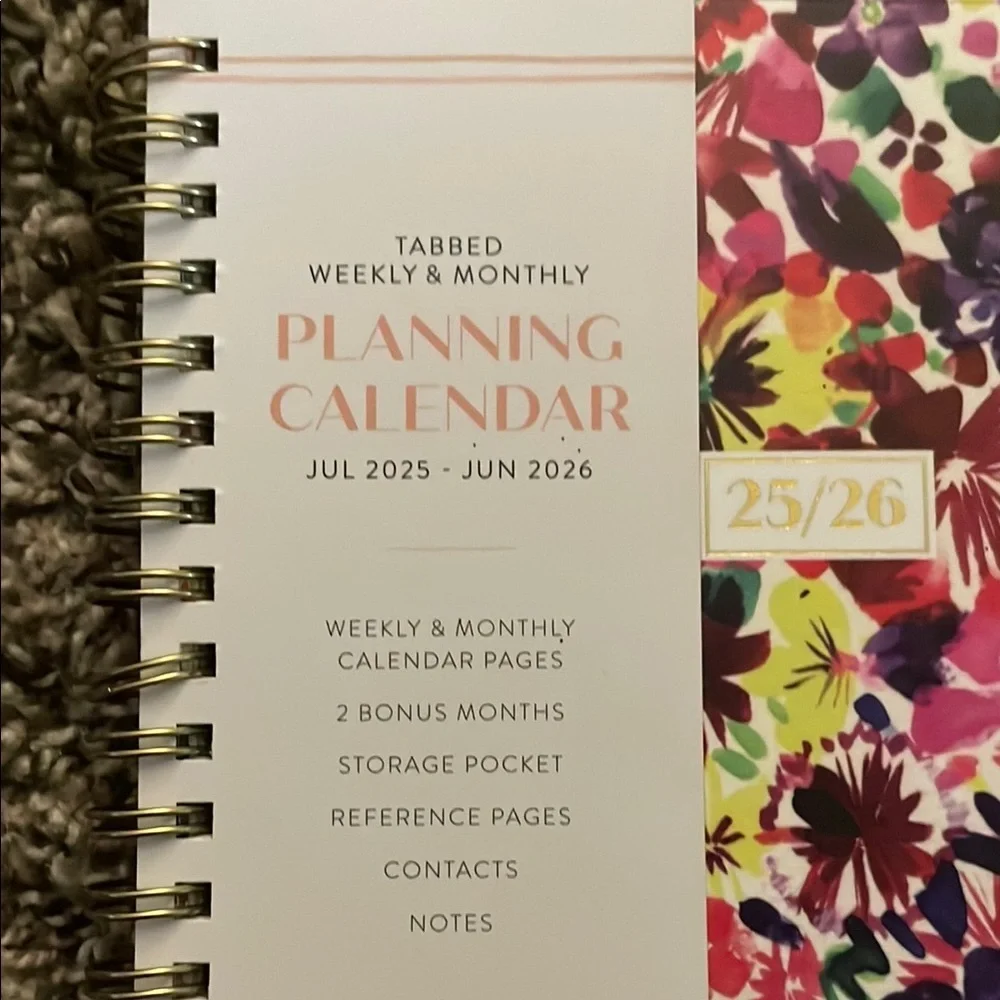 Blue Sky Floral Planner - Vibrant Colors